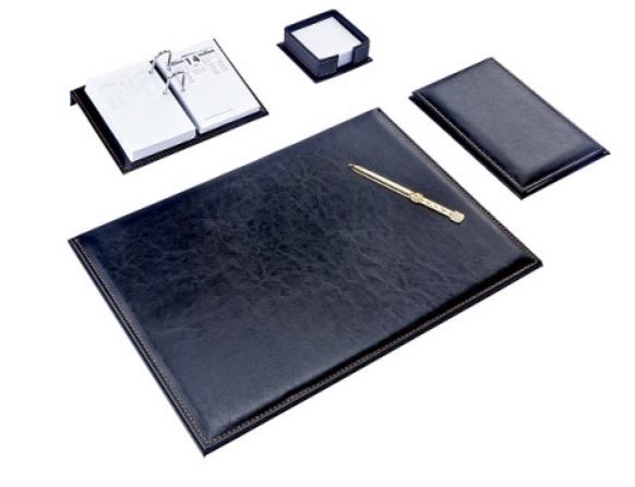 Set birou 5 piese, negru, piele ecologica BR-0500